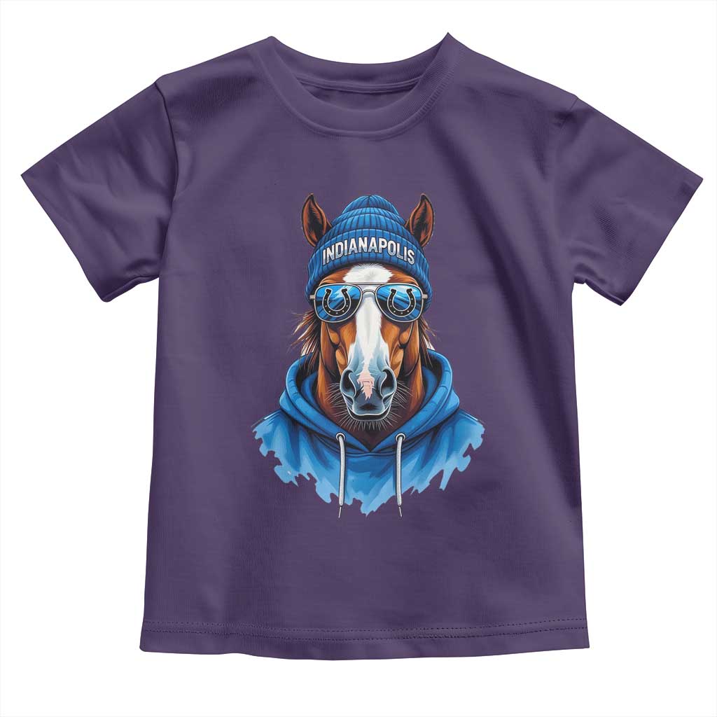 Indianapolis Fan Toddler T Shirt Blue Horse Sports Lover Game Day TS11 Purple Print Your Wear