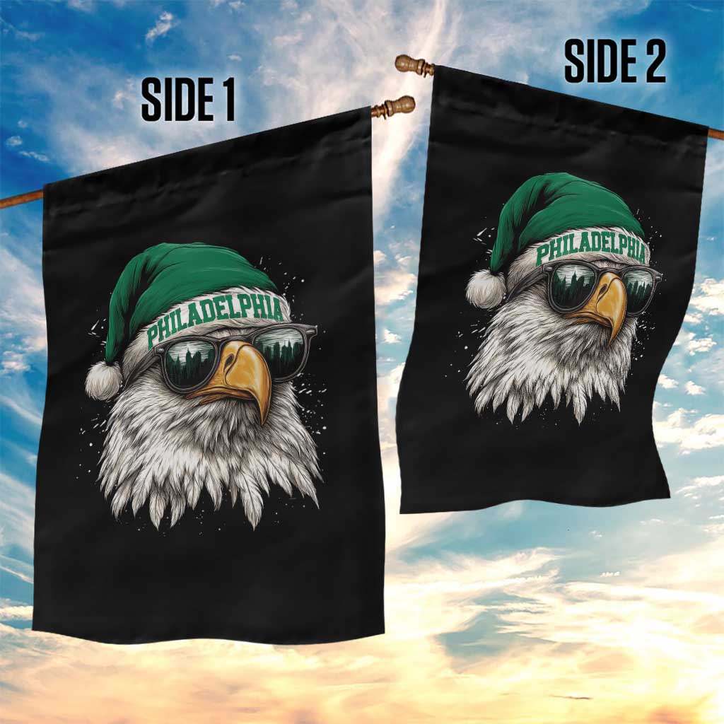 Christmas Football Lover Garden Flag Funny Green Santa PFE City Silhouette TS11 Print Your Wear