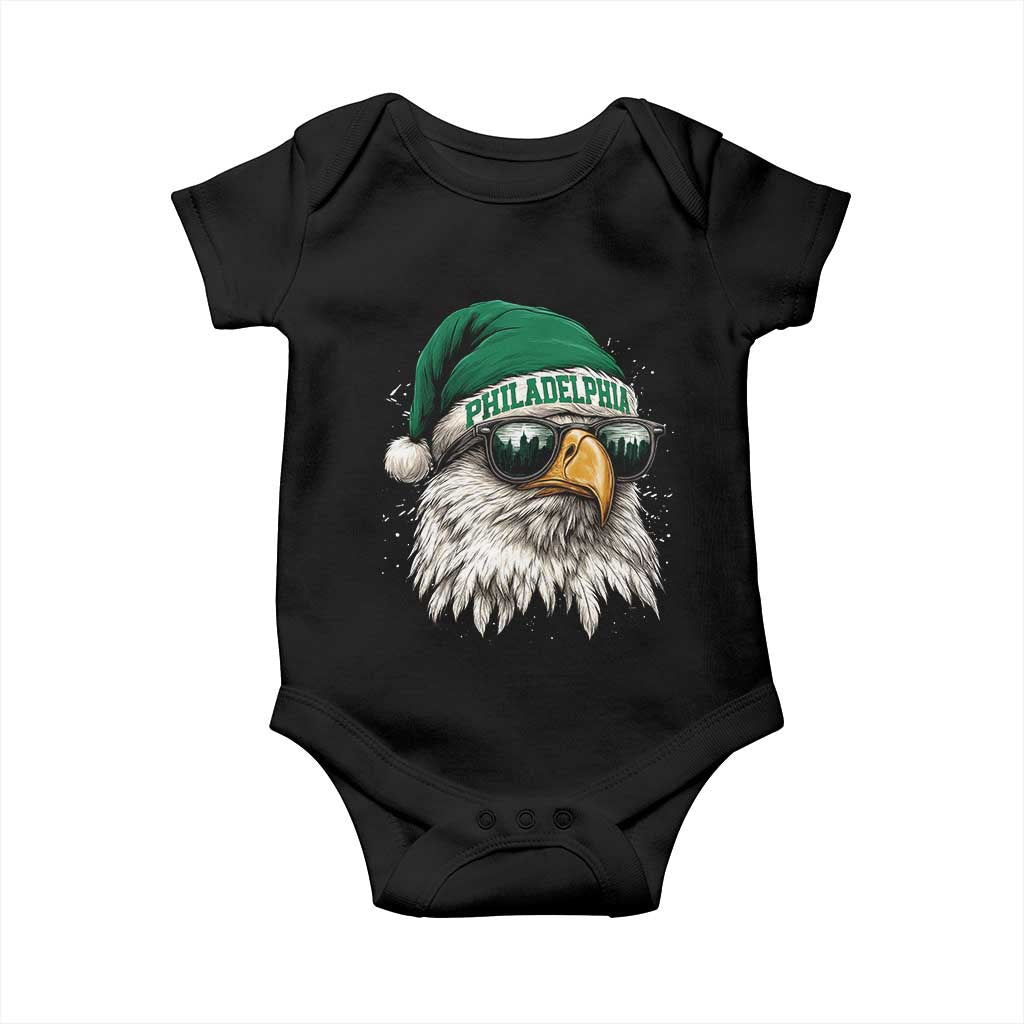 Christmas Philadelphia Fan Baby Onesie Funny Santa Eagles Sport Philly Fan TS11 Black Print Your Wear