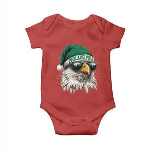 Christmas Philadelphia Fan Baby Onesie Funny Santa Eagles Sport Philly Fan TS11 Red Print Your Wear
