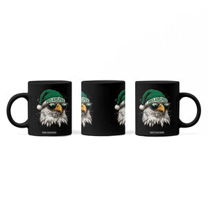 Christmas Football Lover Coffee Mug Funny Green Santa PFE City Silhouette TS11 Print Your Wear