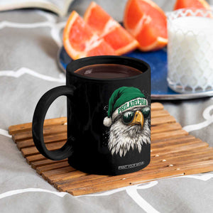 Christmas Football Lover Coffee Mug Funny Green Santa PFE City Silhouette TS11 Print Your Wear