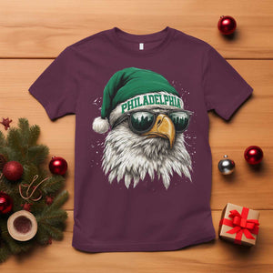 Christmas Football Lover T Shirt Funny Green Santa PFE City Silhouette TS11 Maroon Print Your Wear