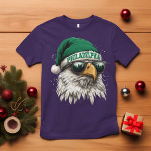 Christmas Football Lover T Shirt Funny Green Santa PFE City Silhouette TS11 Purple Print Your Wear