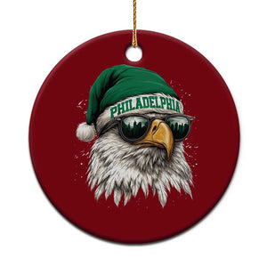 Christmas Football Lover Ceramic Ornament Funny Green Santa PFE City Silhouette TS11 1pc Red Print Your Wear