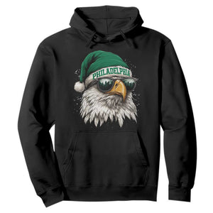 Christmas Football Lover Hoodie Funny Green Santa PFE City Silhouette TS11 Black Print Your Wear