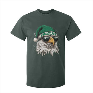 Christmas Football Lover T Shirt For Kid Funny Green Santa PFE City Silhouette TS11 Dark Forest Green Print Your Wear