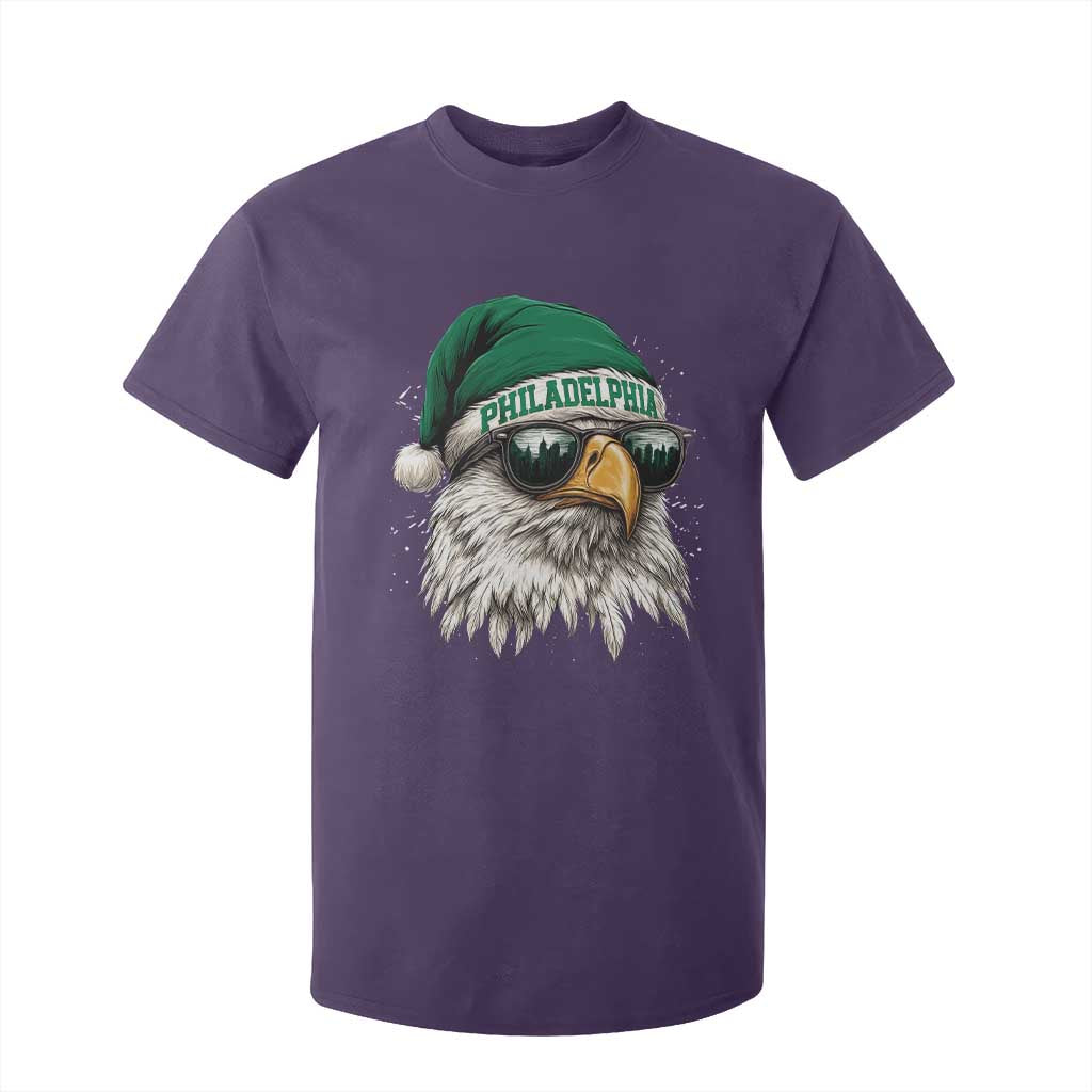 Christmas Football Lover T Shirt For Kid Funny Green Santa PFE City Silhouette TS11 Purple Print Your Wear