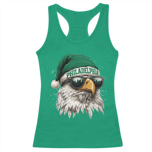 Christmas Football Lover Racerback Tank Top Funny Green Santa PFE City Silhouette TS11 Irish Green Print Your Wear