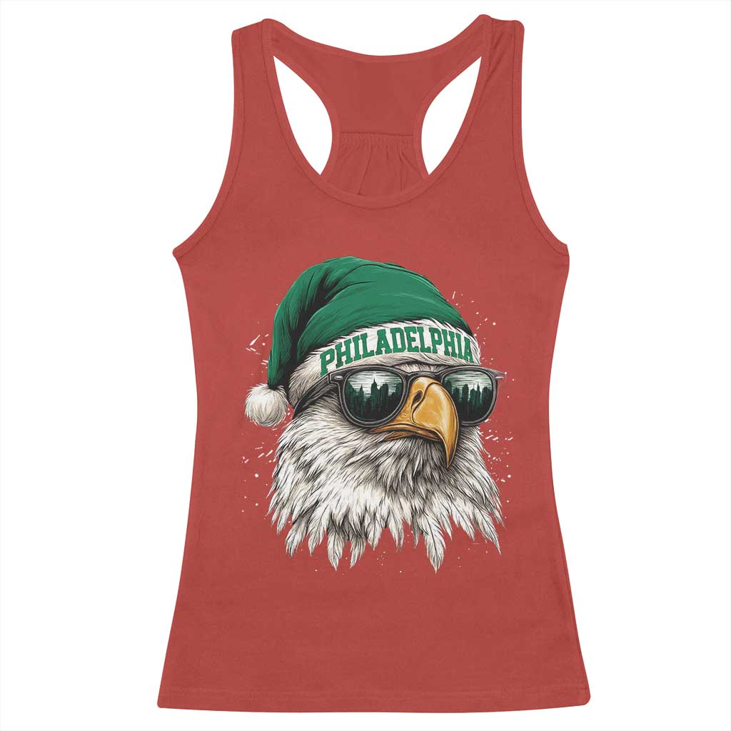 Christmas Philadelphia Fan Racerback Tank Top Funny Santa Eagles Sport Philly Fan TS11 Red Print Your Wear