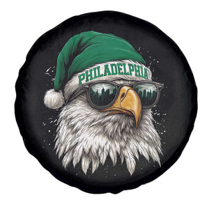Christmas Football Lover Spare Tire Cover Funny Green Santa PFE City Silhouette TS11 Print Your Wear