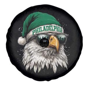 Christmas Football Lover Spare Tire Cover Funny Green Santa PFE City Silhouette TS11 Print Your Wear