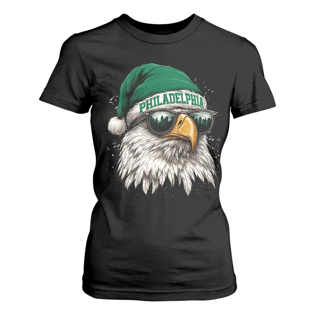 Christmas Football Lover T Shirt For Women Funny Green Santa PFE City Silhouette TS11 Black Print Your Wear