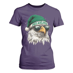 Christmas Football Lover T Shirt For Women Funny Green Santa PFE City Silhouette TS11 Purple Print Your Wear
