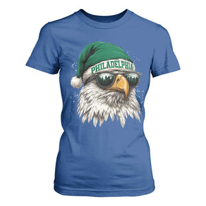 Christmas Football Lover T Shirt For Women Funny Green Santa PFE City Silhouette TS11 Royal Blue Print Your Wear