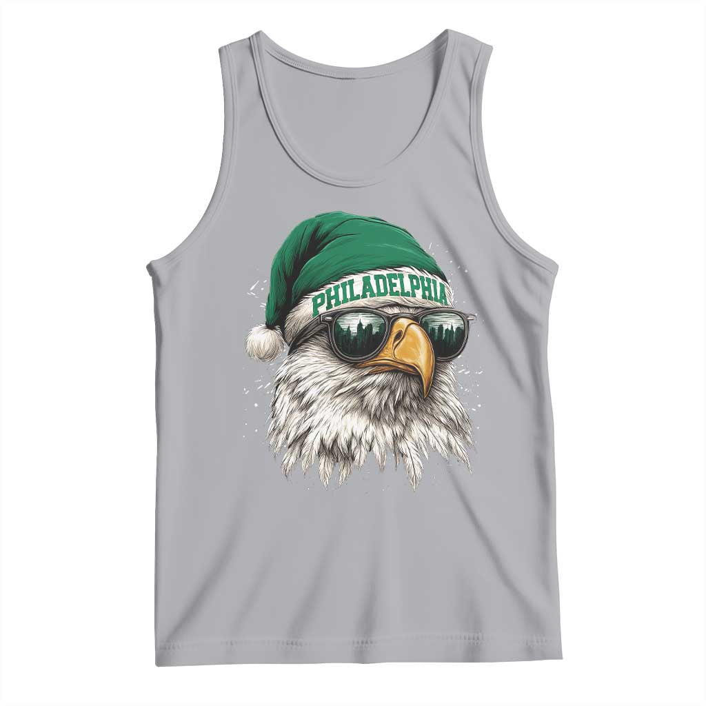 Christmas Football Lover Tank Top Funny Green Santa PFE City Silhouette TS11 Athletic Heather Print Your Wear