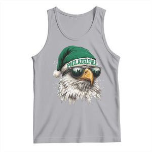 Christmas Football Lover Tank Top Funny Green Santa PFE City Silhouette TS11 Athletic Heather Print Your Wear