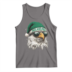 Christmas Football Lover Tank Top Funny Green Santa PFE City Silhouette TS11 Deep Heather Print Your Wear