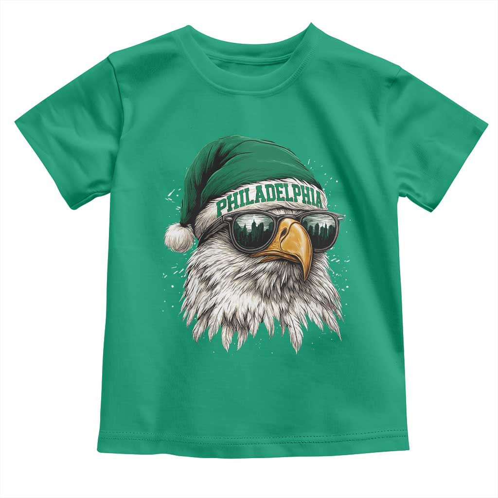 Christmas Football Lover Toddler T Shirt Funny Green Santa PFE City Silhouette TS11 Irish Green Print Your Wear