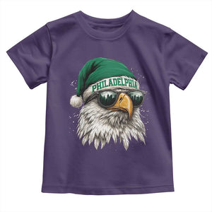 Christmas Football Lover Toddler T Shirt Funny Green Santa PFE City Silhouette TS11 Purple Print Your Wear
