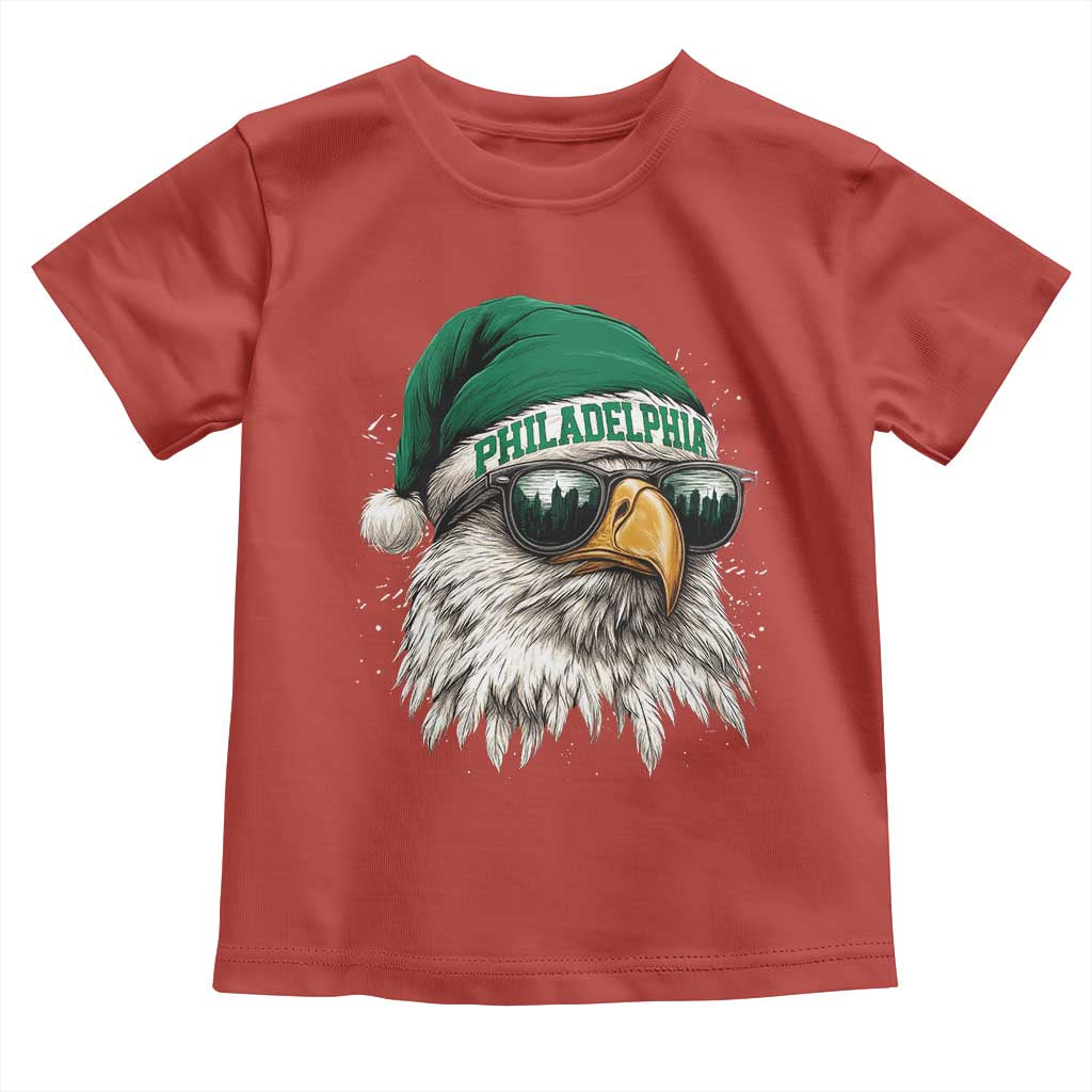 Christmas Football Lover Toddler T Shirt Funny Green Santa PFE City Silhouette TS11 Red Print Your Wear