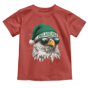 Christmas Football Lover Toddler T Shirt Funny Green Santa PFE City Silhouette TS11 Red Print Your Wear