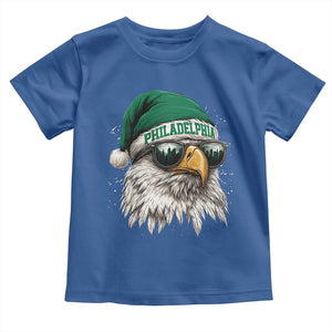 Christmas Football Lover Toddler T Shirt Funny Green Santa PFE City Silhouette TS11 Royal Blue Print Your Wear