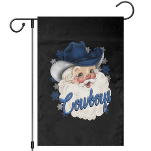 Christmas Cowboys Fan Garden Flag Funny Xmas American Football Blue Santa TS11 Black Print Your Wear