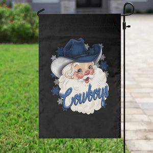 Christmas Cowboys Fan Garden Flag Funny Xmas American Football Blue Santa TS11 Print Your Wear