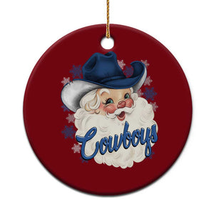 Christmas Cowboys Fan Ceramic Ornament Funny Xmas American Football Blue Santa TS11 1pc Red Print Your Wear