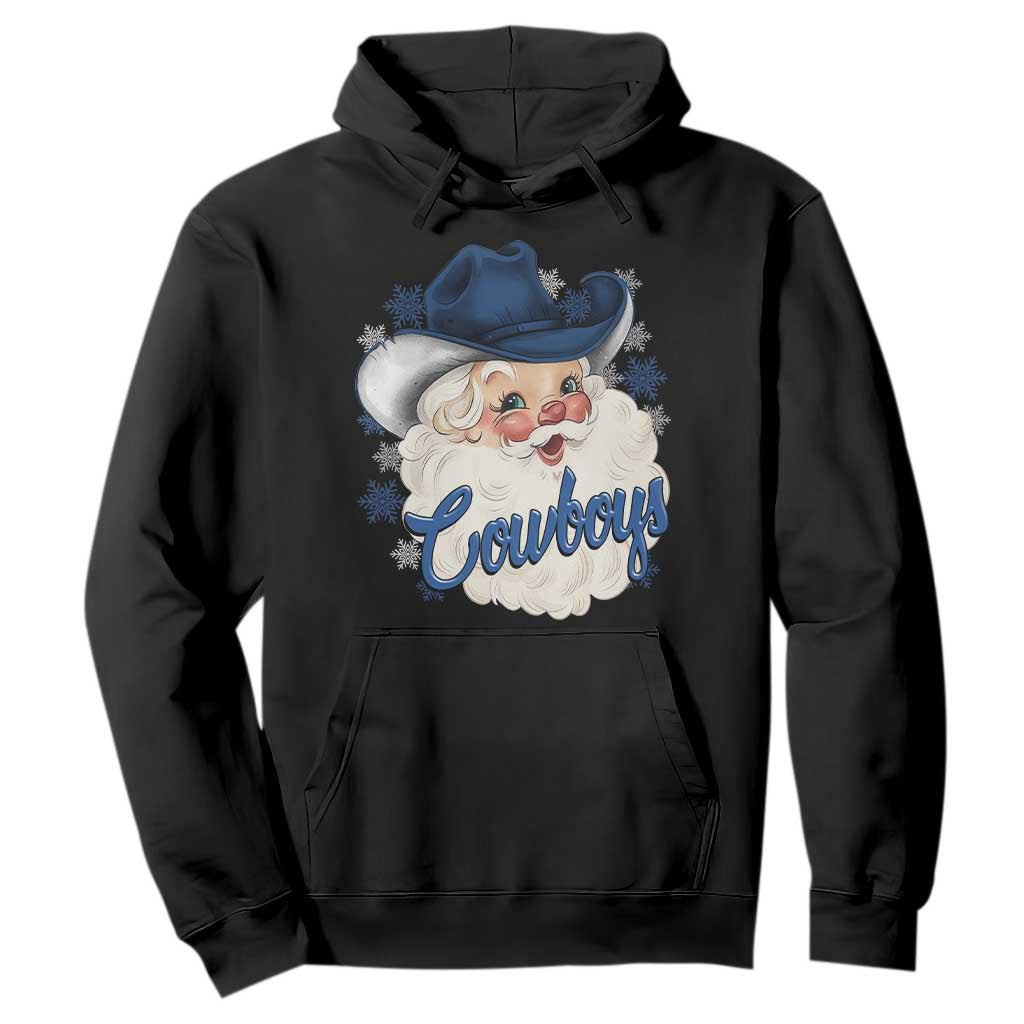 Christmas Football Lover Hoodie Blue Santa DFC Game Day TS11 Black Print Your Wear