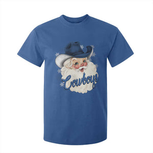 Christmas Football Lover T Shirt For Kid Blue Santa DFC Game Day TS11 Royal Blue Print Your Wear