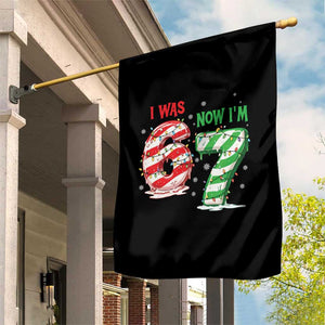 Funny 67 Meme 7 Year Old Birthday Christmas Garden Flag I Was 6 Now I Am 7 Brainrot TS11 Print Your Wear
