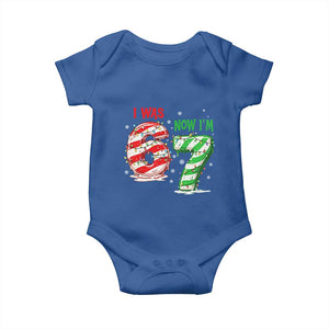Funny 67 Meme 7 Year Old Birthday Christmas Baby Onesie I Was 6 Now I Am 7 Brainrot TS11 Royal Blue Print Your Wear