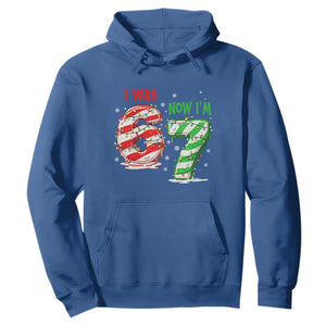 Funny 67 Meme 7 Year Old Birthday Christmas Hoodie I Was 6 Now I Am 7 Brainrot TS11 Royal Blue Print Your Wear