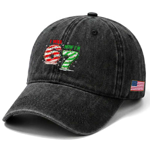 Funny 67 Meme 7 Year Old Birthday Christmas Washed Cotton Baseball Cap I Was 6 Now I Am 7 Brainrot