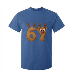 Funny 67 Christmas Reindeer T Shirt For Kid Six Seven Meme Xmas Holiday TS11 Royal Blue Print Your Wear