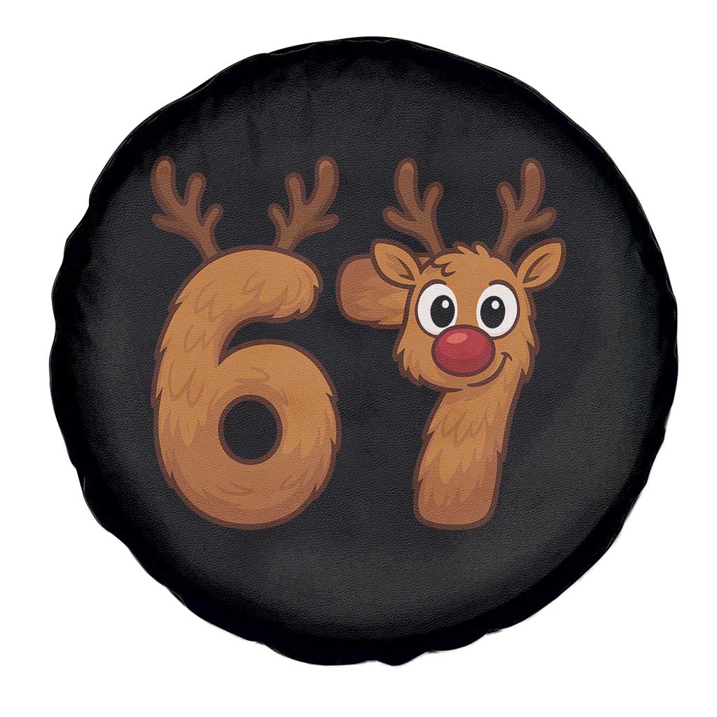 Funny 67 Christmas Reindeer Spare Tire Cover Six Seven Meme Xmas Holiday TS11 Print Your Wear