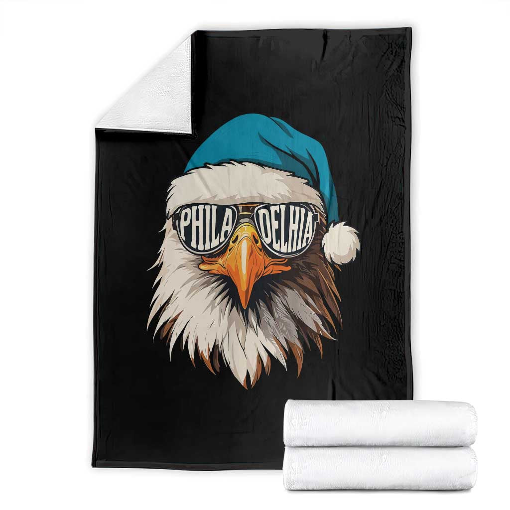 Christmas Philadelphia Fan Throw Blanket Santa Eagles Sport Philly Fan Game Day TS11 Black Print Your Wear