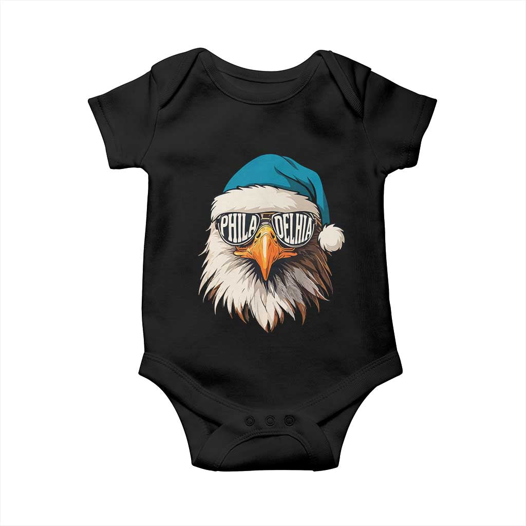 Christmas Philadelphia Fan Baby Onesie Santa Eagles Sport Philly Fan Game Day TS11 Black Print Your Wear