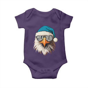 Christmas Philadelphia Fan Baby Onesie Santa Eagles Sport Philly Fan Game Day TS11 Purple Print Your Wear