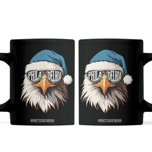 Christmas Philadelphia Fan Coffee Mug Santa Eagles Sport Philly Fan Game Day TS11 Black Print Your Wear