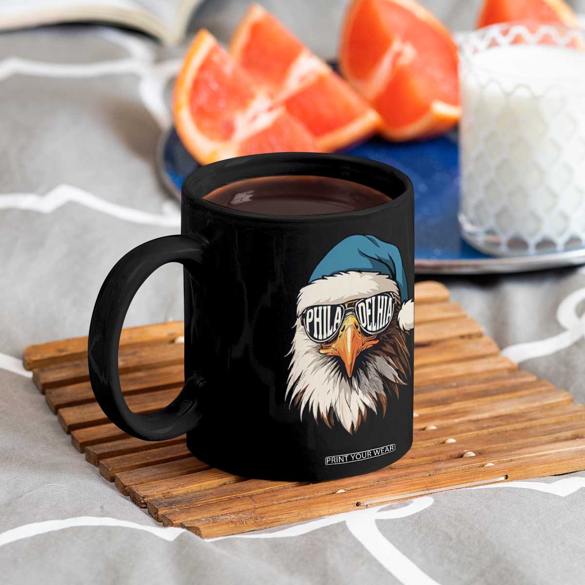 Christmas Football Lover Coffee Mug Green Santa PFE Game Day TS11 Print Your Wear