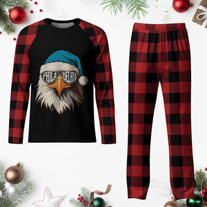 Christmas Football Lover Plaid Pajama Set Green Santa PFE Game Day TS11 Buffalo Plaid Print Your Wear