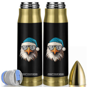 Christmas Football Lover Bullet Tumbler Green Santa PFE Game Day TS11 Black Print Your Wear