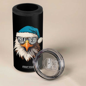 Christmas Philadelphia Fan 4 in 1 Can Cooler Tumbler Santa Eagles Sport Philly Fan Game Day TS11 Print Your Wear