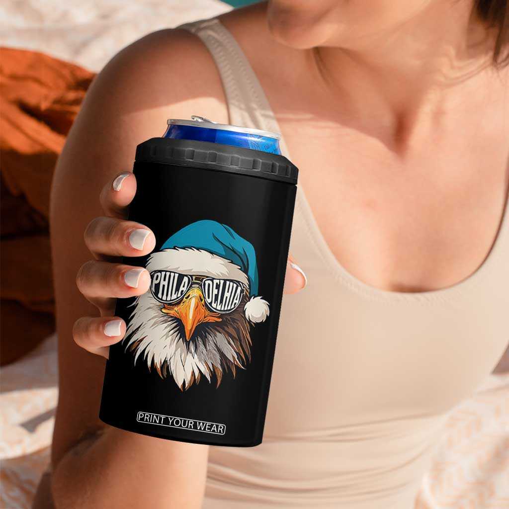 Christmas Philadelphia Fan 4 in 1 Can Cooler Tumbler Santa Eagles Sport Philly Fan Game Day TS11 Print Your Wear