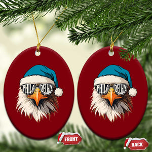 Christmas Football Lover Ceramic Ornament Green Santa PFE Game Day TS11 Print Your Wear