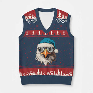 Xmas Football Lover V-Neck Knit Sweater Vest Green Santa PFE Game Day TS11 Navy Red Print Your Wear