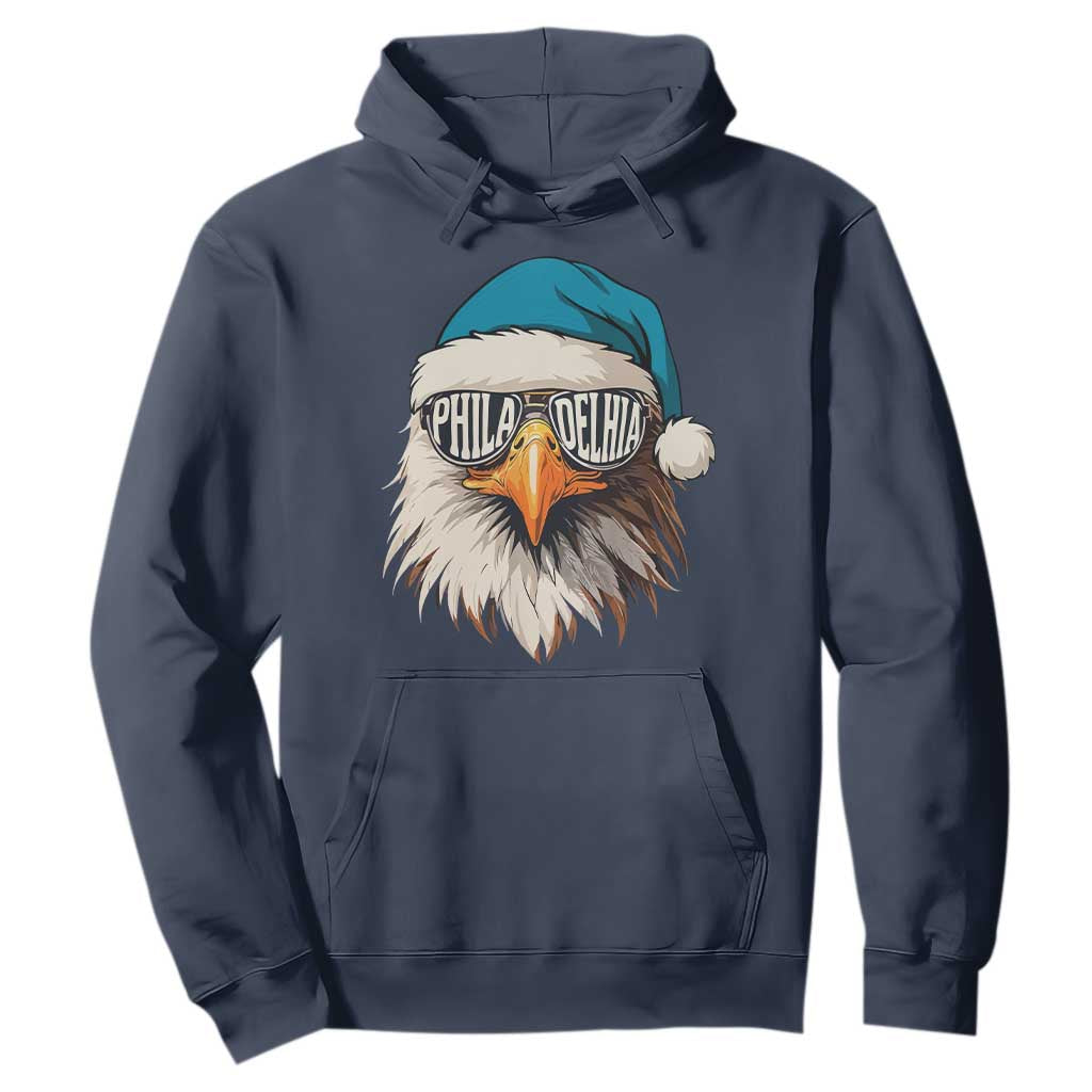 Christmas Football Lover Hoodie Green Santa PFE Game Day TS11 Navy Print Your Wear